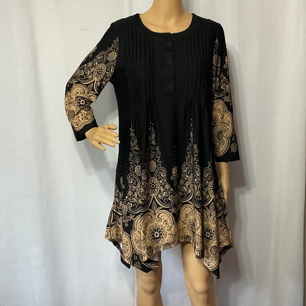 White Mark Women’s Mini Dress 3/4 Sleeve Size 1XL NWT